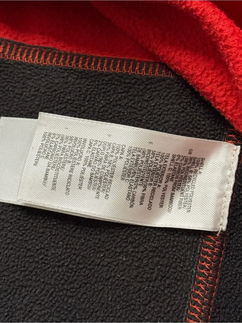 The North Face - Red Half-Zip Performance Fleece Flight Series Hoodless Sweater